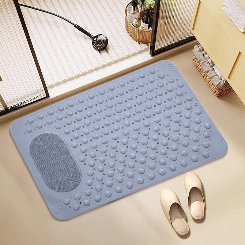 Large Non Slip Shower Mat with Foot Scrubber – 70×40 cm Anti Skid Silicone Bath Mat – Safe Grip Suction Floor Mat for Bathroom and Bathtub (One pack) - Image 5