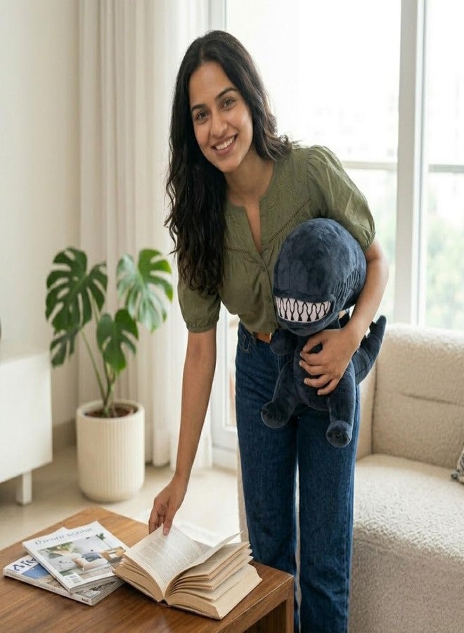 TechMax Solution Jumbo Black Alien Xenomorph Zipper Mouth Plush, Oversized Stuffed Collectible - Image 4
