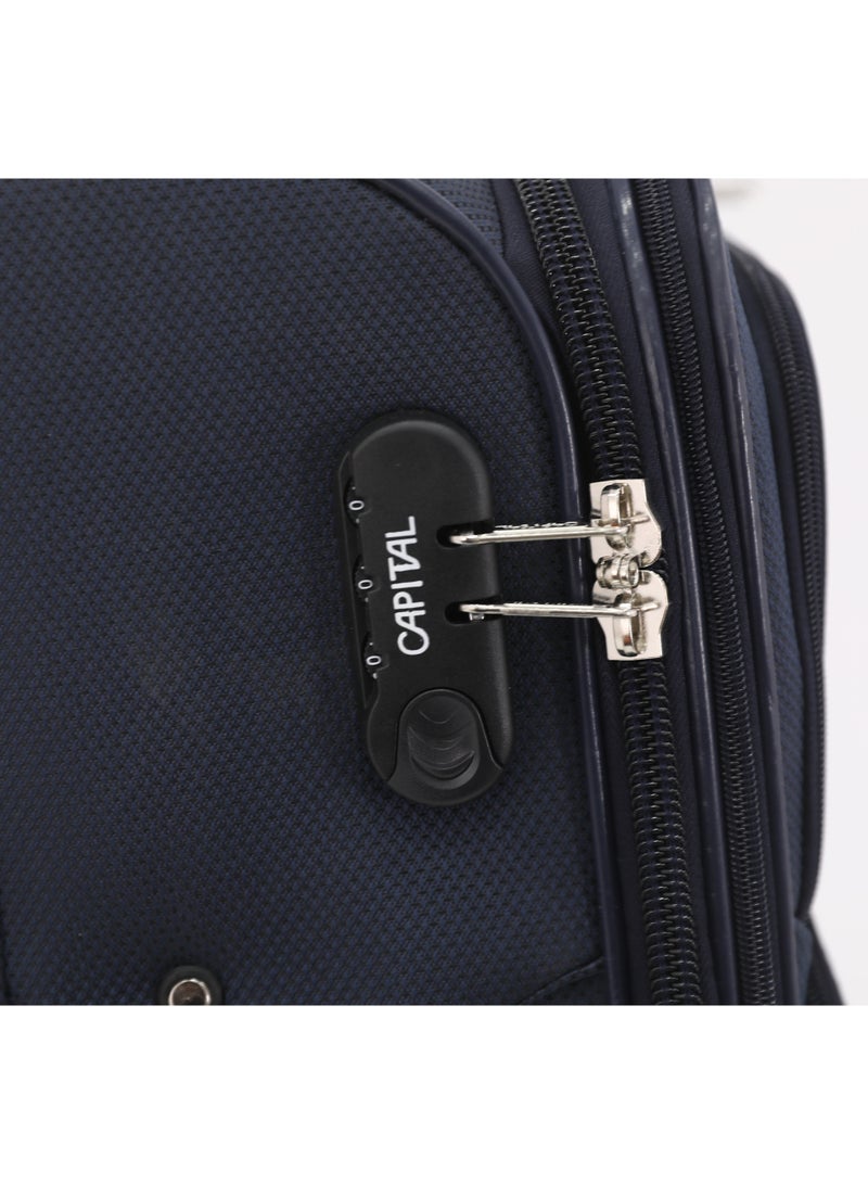 CAPITAL 4-Piece Soft Luggage Set | 20", 24", 28" & 32" Travel Suitcase Set | Lightweight Softside Trolley Bags | 360° Spinner Wheels | Durable Fabric | Telescopic Handle - Image 5