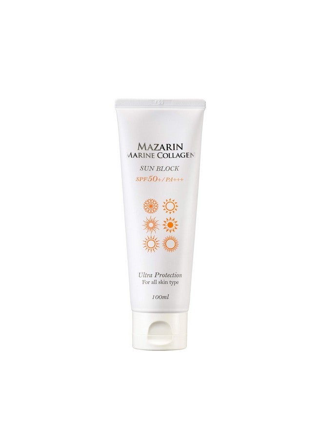 Rosee Mazarin Marine Collagen Sun Screen Spf50+ Pa+++ Big Size 100Ml For All Skin Type/3 In 1(Brightening+Antiwrinkle+Sun Screen)/Made In Korea - Image 1