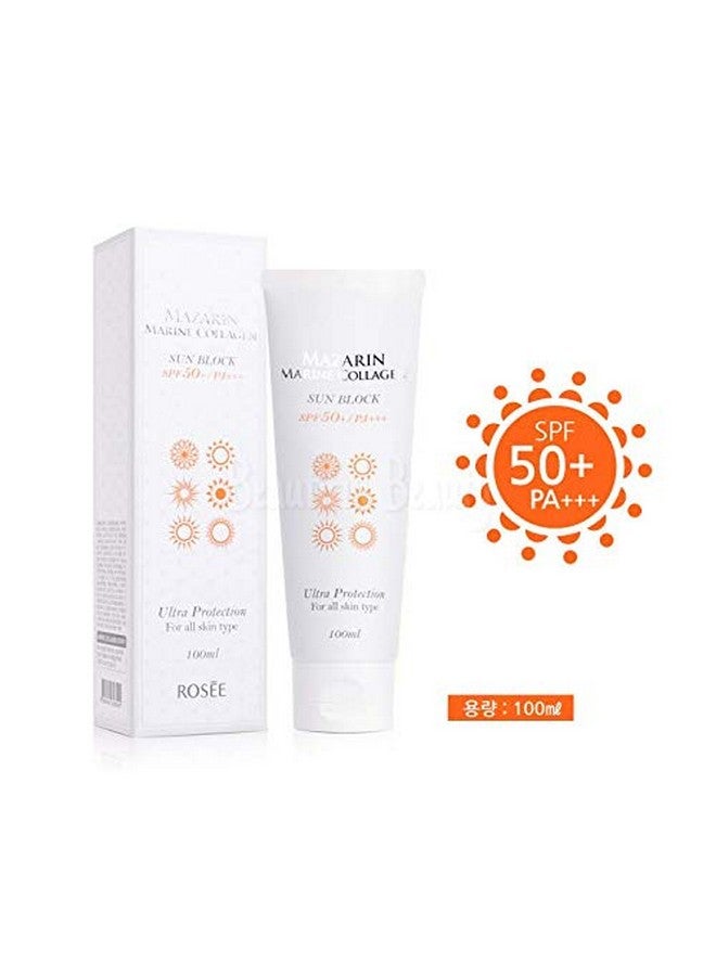 Rosee Mazarin Marine Collagen Sun Screen Spf50+ Pa+++ Big Size 100Ml For All Skin Type/3 In 1(Brightening+Antiwrinkle+Sun Screen)/Made In Korea - Image 2