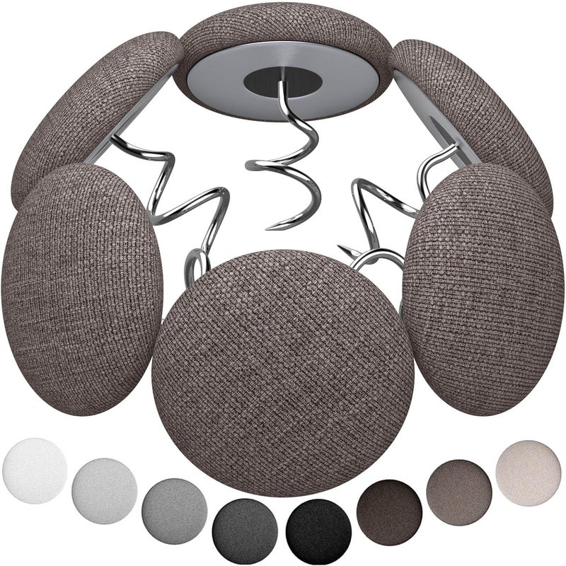 AHAILUOO Fabric Covered Twist Pins for Upholstery, 8 Colors, Button Pins for Sofa, Bed Skirts, Slipcovers (12 Brown) - Image 1