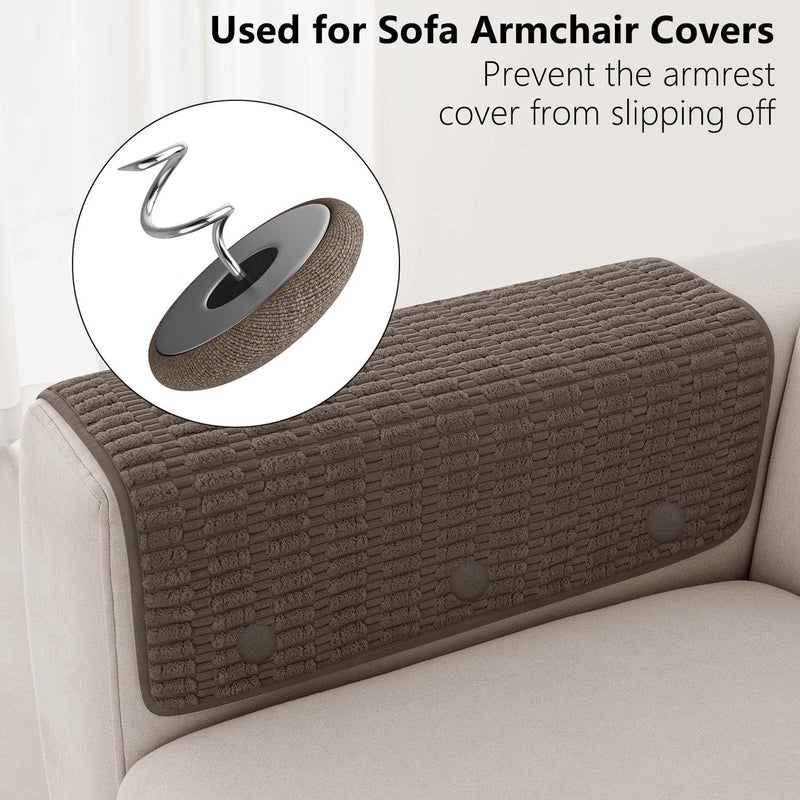AHAILUOO Fabric Covered Twist Pins for Upholstery, 8 Colors, Button Pins for Sofa, Bed Skirts, Slipcovers (12 Brown) - Image 5