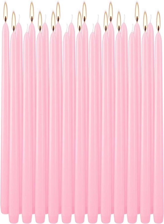 Grcdoyvl 24-Pack 10 Inch Pink Taper Candles Unscented Dripless Candlesticks, Long Burning Decorative Tapers for Wedding Centerpieces, Valentine's Day, Romantic Dinner, Bridal Shower, Birthday Party, Home Decor - Image 4