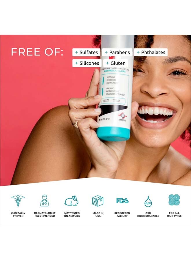 ds labs Dandrene Exfoliating Anti-dandruff Conditioner - for Itchy, Flaky Scalp, Moisturizing Conditioner with Aloe Vera, Supports Scalp Health & Oil Control, For Seborrheic Dermatitis & Psoriasis 205ml - Image 5