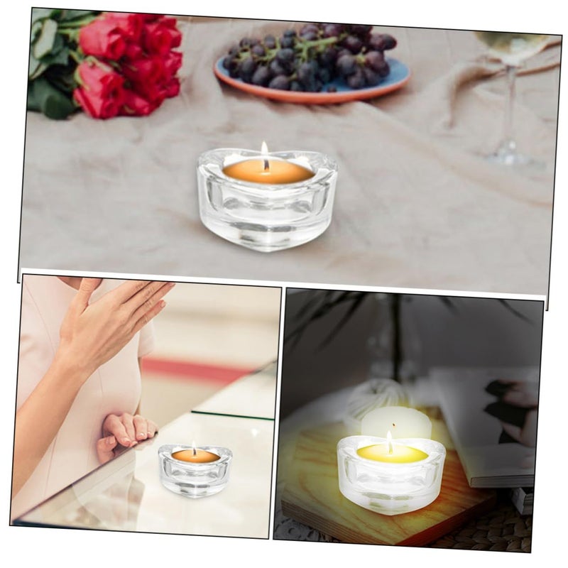 4 Pcs Heart Shaped Tealight Candle Holders For Wedding Centerpiece Home Decor - Image 4