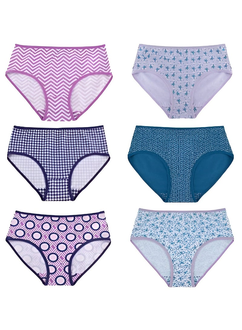 Milk Essences® Women Midi Bundle of 6 Printed Colored Midis - Image 1