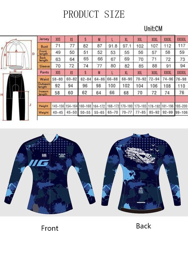 DUNISO Women's Cycling Jersey Suit Long Sleeve Mountain Bike Road Bicycle Shirt Pants Breathable Biking Outfit Quick Dry Bib for Outdoor Sports - Image 4