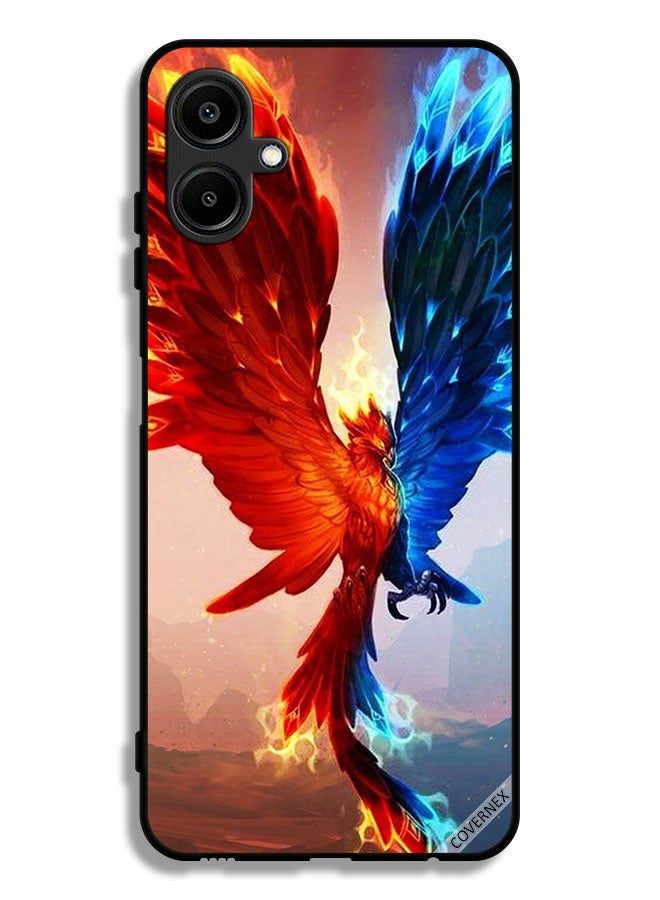 Covernex Samsung Galaxy M06 5G Protective Case Cover Fire And Water Eagle Wallpaper - Image 1