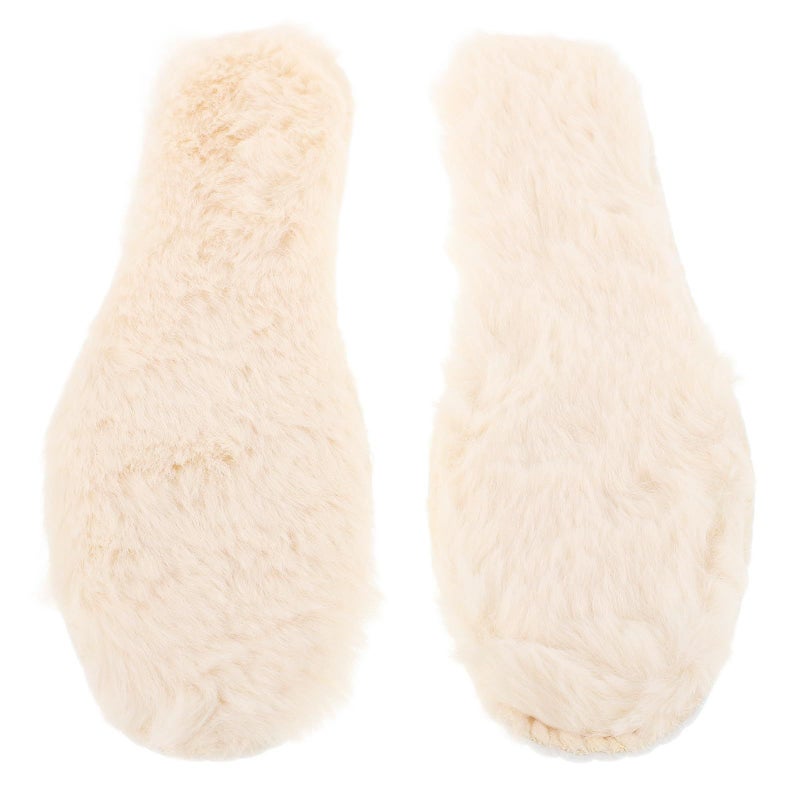 Beige Plush Boot Liners For Women Men Thickened Soft Warm Sweat Absorption Size 39 - Image 2
