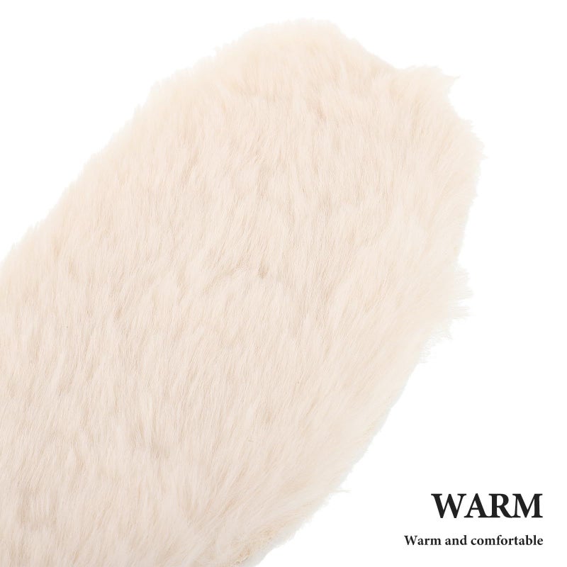 Beige Plush Boot Liners For Women Men Thickened Soft Warm Sweat Absorption Size 39 - Image 4