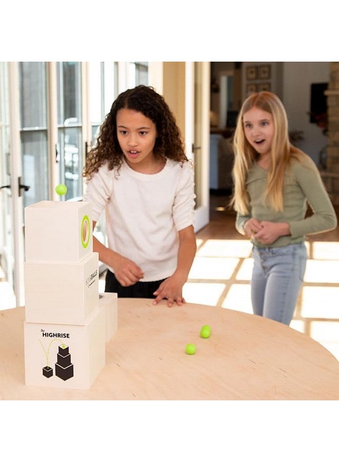 Fat Brain Toys Fat Brain Toys Box and Balls, Wooden Activity Cubes and Bouncy Balls for Kids, Fun New Trickshot Games for Ages 6 to 11 - Image 2