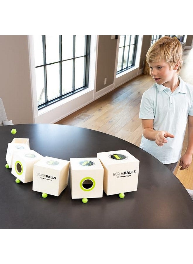 Fat Brain Toys Fat Brain Toys Box and Balls, Wooden Activity Cubes and Bouncy Balls for Kids, Fun New Trickshot Games for Ages 6 to 11 - Image 3