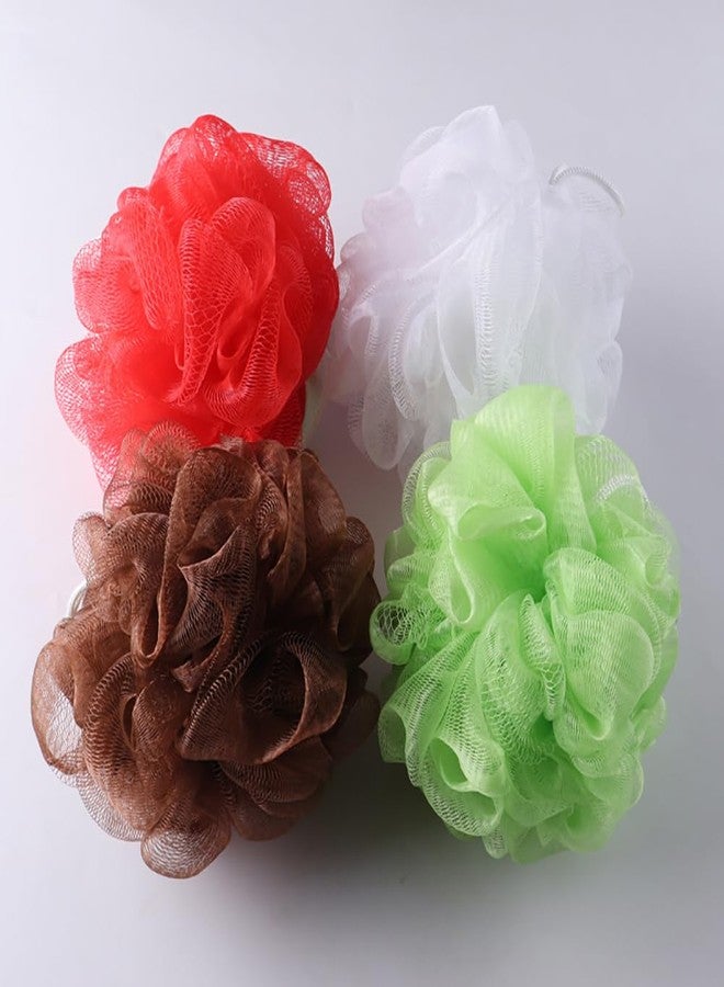 ccHuDE 4 Pcs Christmas Bath Sponges Elk Snowflake Body Wash Scrubbers Mesh Santa Claus Shower Puffs Shower Sponges Christmas Tree Bath Exfoliating Scrubbers - Image 4