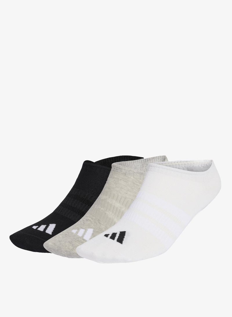 اديداس مجموعة بثلاثة أزواج من الجوارب THIN&LIGHT SPORTSWEAR NO SHOW - Image 1