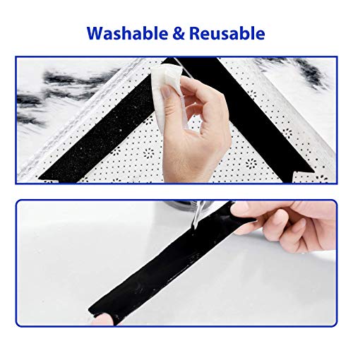 Sollifa 16 Pcs Dual Sided Washable Removable Rug Stopper, Non Slip Adhesive for Hardwood Floors and Carpet Corners - Image 3