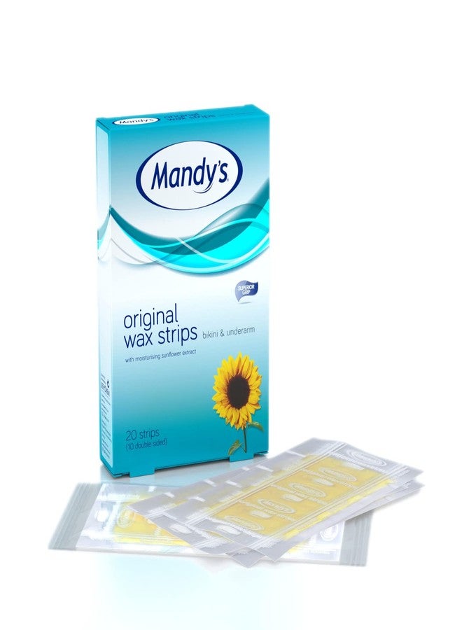 Mandy's Mandy’s Original Wax Strips for Bikini & Underarms- Hair Removal Waxing Strips - 10 Double Sided Crystal Strips - Image 1