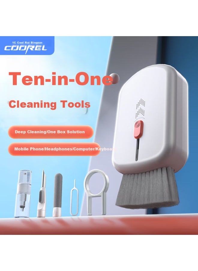 Ice Coorel Q10 Keyboard Cleaning Tool, Mechanical Keyboard Brush, Camera Lens Cleaner, Laptop And Earphone Cleaner, Tablet Cleaning Kit, Computer And Phone Oled Screen Dust Remover With Stand - Image 1