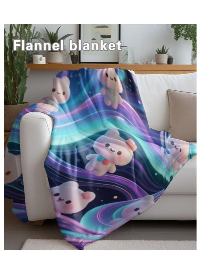 عام بطانية رقيقة من الفانيلا الكرتونية للأطفال أو الطلاب (دافئة ومريحة ومناسبة للنوم والألعاب) 100 سم * 150 سم - 417 - Image 4