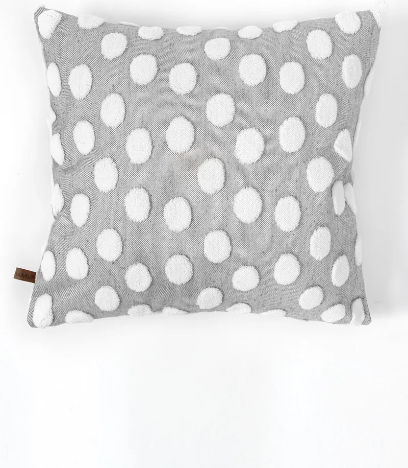 Hamur Dough Bohemian Special Design Punch Punch Pattern Decorative Cushion Cover Point Gray 55X55CM