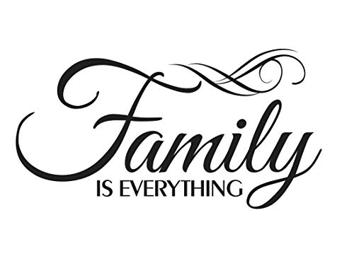 World of Wall Decal Family is Everything Wall Decals Quotes Sayings Words Stickers Art Decor Lettering Vinyl Wall Art Inspirational Home Decor (20 inches Wide x 12 inches high Matte Black) - Image 4