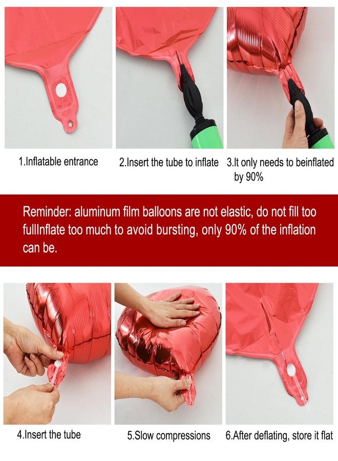 بيشيدا بالونات BEISHIDA على شكل قلب من 20 قطعة، مقاس 18 بوصة، بالونات معدنية حمراء على شكل قلب، بالونات حب محايدة لعيد الأم أو اقتراح الزواج أو عيد الحب أو زينة أعياد الميلاد - Image 3