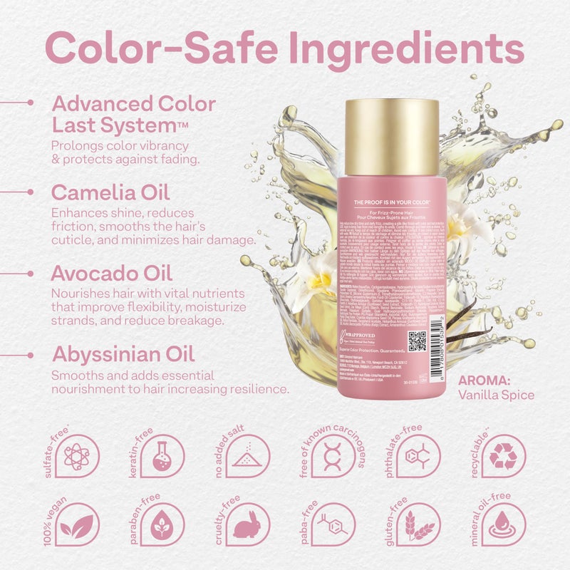 ColorProof Plush Locks Leave-in Smooth, Anti- Frizz Smoothing Lotion, Protects & Reduces Blow Dry Time, Controls Frizz & Adds Shine, Sulfate-Free, Vegan, 6.7fl oz - Image 2