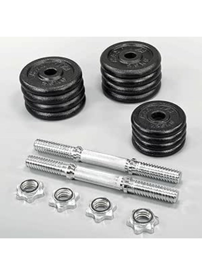 CITY STAR Dumbbell Set 20kg Fitness Dumbbell Set with Connecting Bar Exercise will meet the needs of upper and lower body exercises,
