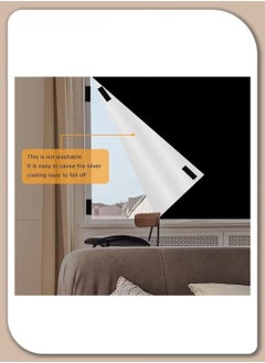 ONETO Portable Blackout Curtains With Self Adhesive Tape For Bedroom Living Room Bathroom And Attic Blackout Curtains Width 150 cm Length 200 cm  - Image 2