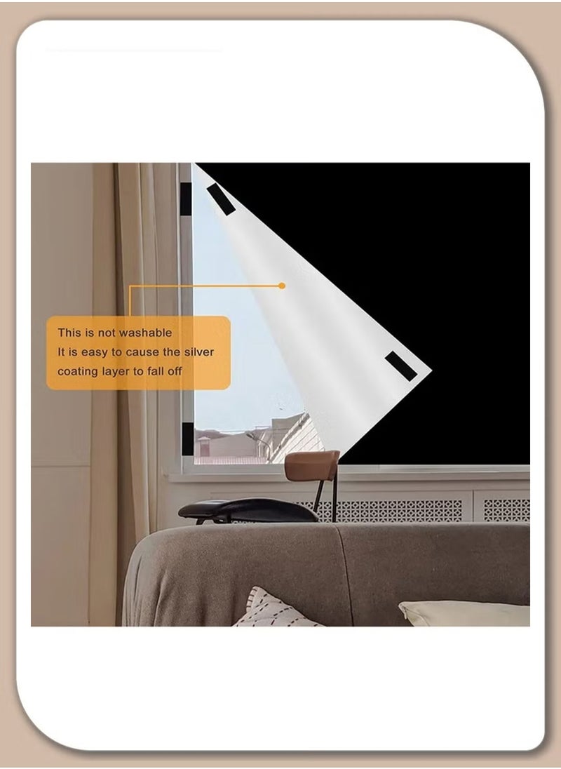 ONETO Portable Blackout Curtains With Self Adhesive Tape For Bedroom Living Room Bathroom And Attic Blackout Curtains Width 150 cm Length 200 cm  - Image 2