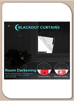 ONETO Portable Blackout Curtains With Self Adhesive Tape For Bedroom Living Room Bathroom And Attic Blackout Curtains Width 150 cm Length 200 cm  - Image 5