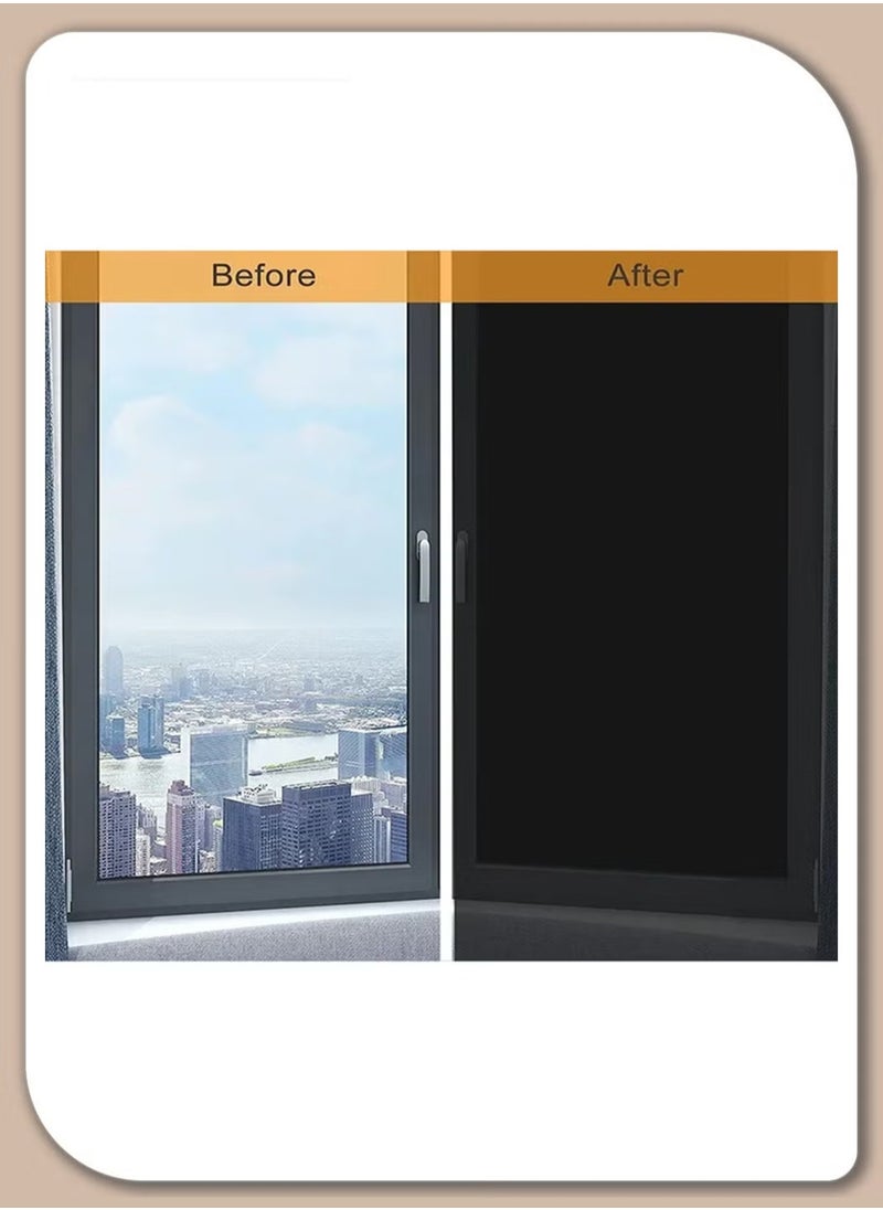 ONETO Portable Blackout Curtains With Self Adhesive Tape For Bedroom Living Room Bathroom And Attic Blackout Curtains Width 150 cm Length 200 cm  - Image 3