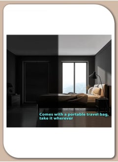 ONETO Portable Blackout Curtains With Self Adhesive Tape For Bedroom Living Room Bathroom And Attic Blackout Curtains Width 150 cm Length 200 cm  - Image 4