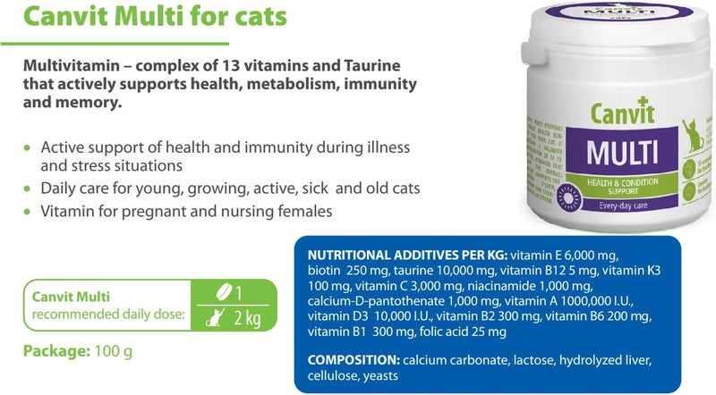 Canvit Multivitamin for Cats, 100 g - Image 3