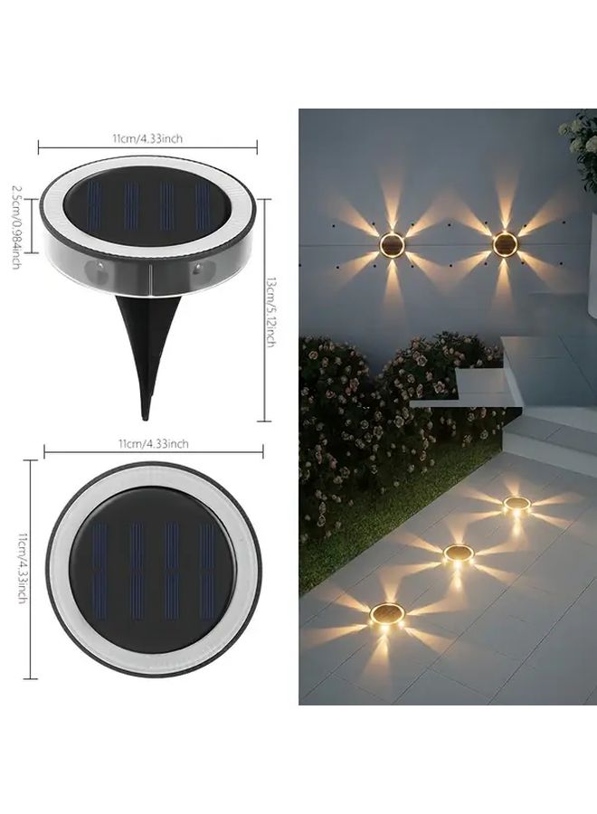 Warm White Solar Ground Light Outdoor Garden Path Smart Sensor Touch Control - Image 2