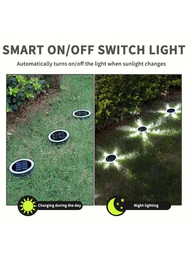 Warm White Solar Ground Light Outdoor Garden Path Smart Sensor Touch Control - Image 3