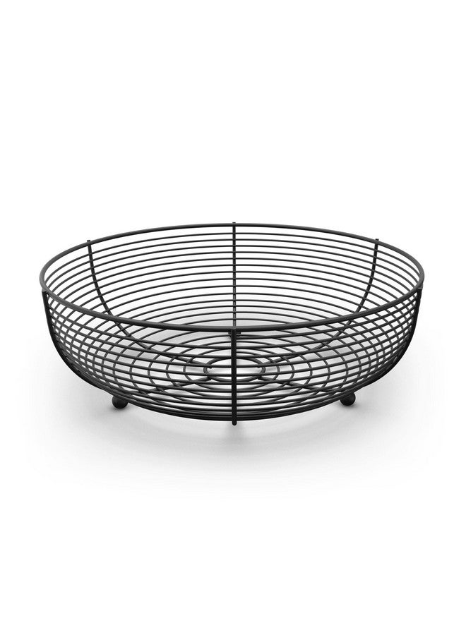 CAXXA Countertop Fruit Bowl, Wire Basket for Fruits, Breads, Vegetables,Snacks, Black - Image 1