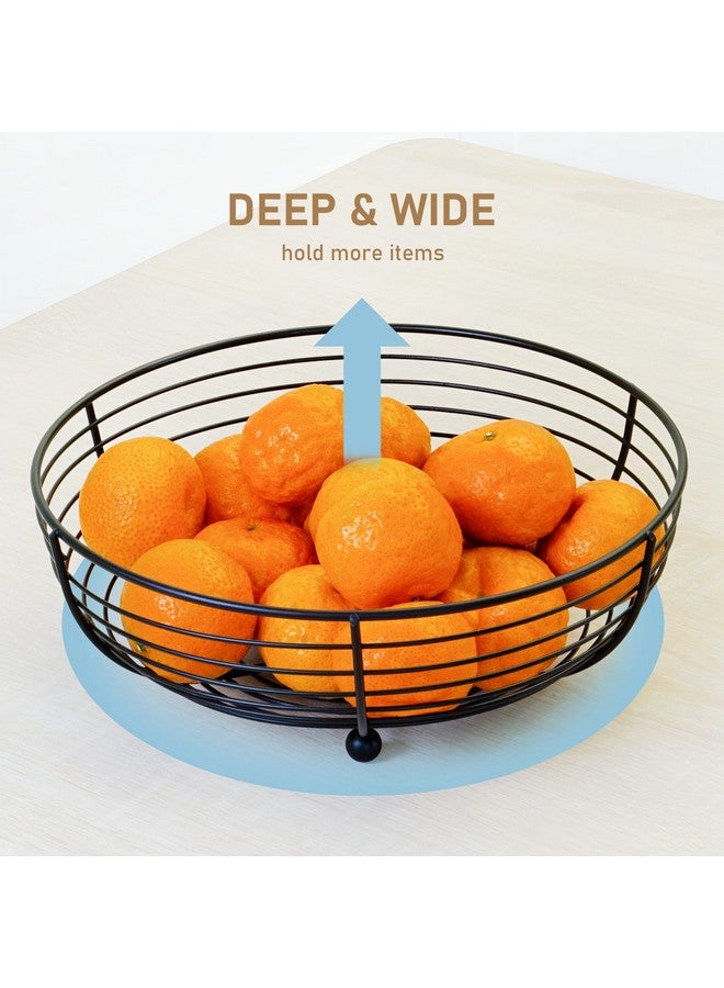 CAXXA Countertop Fruit Bowl, Wire Basket for Fruits, Breads, Vegetables,Snacks, Black - Image 4