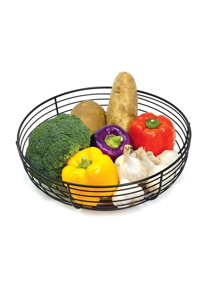 CAXXA Countertop Fruit Bowl, Wire Basket for Fruits, Breads, Vegetables,Snacks, Black - Image 3