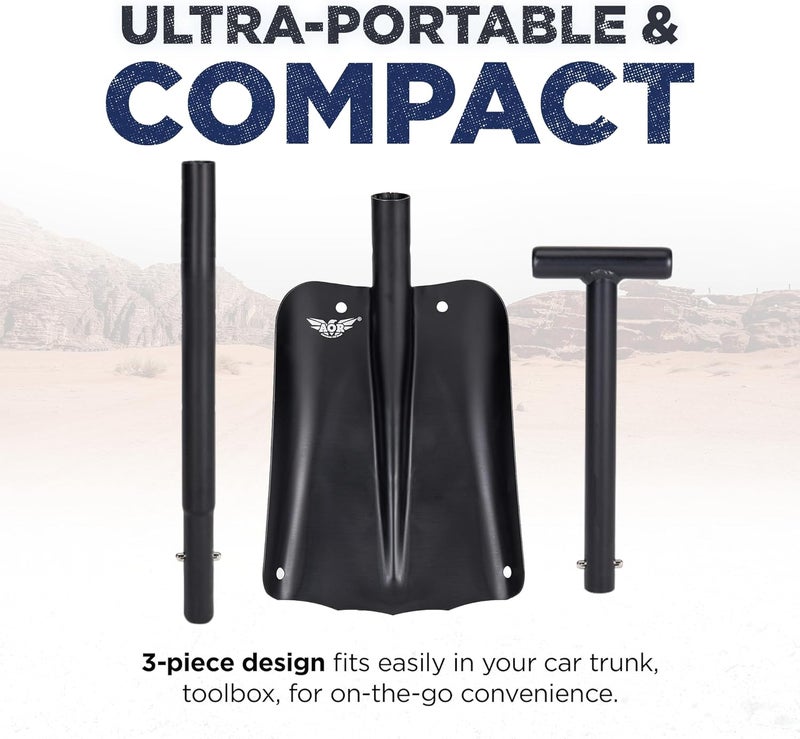 AOR American Off Road AOR Extendable Aluminum Shovel - Lightweight and Foldable - Image 3