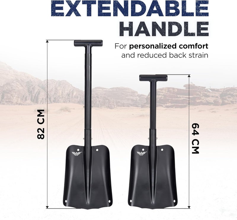 AOR American Off Road AOR Extendable Aluminum Shovel - Lightweight and Foldable - Image 5