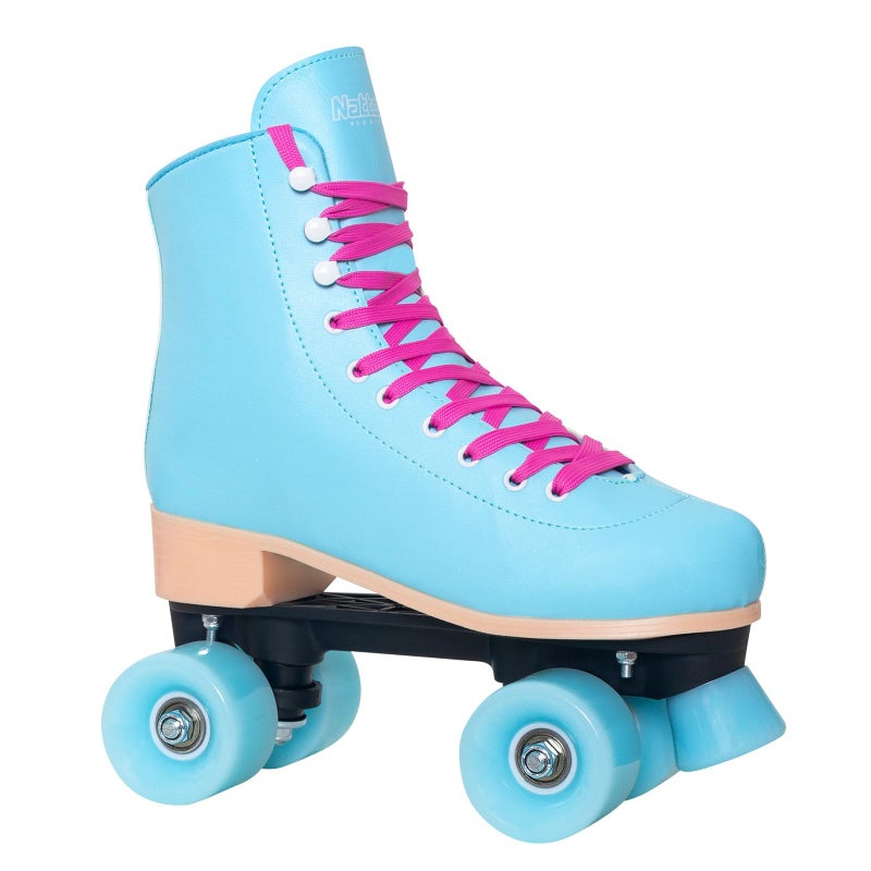 Nattork Roller Skates for Women Outdoor Indoor Four-Wheel Fun Fashionable Roller Skates for Men Girls Boys Teal - Image 1
