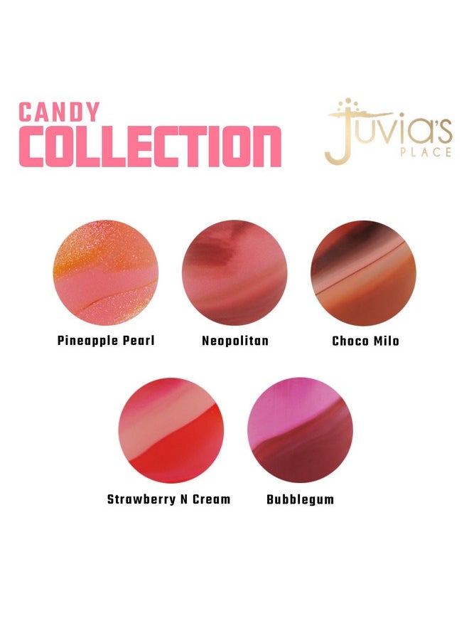 Juvia's Place Candy Shop Lip Gloss Bubblegum Moisturizing Beauty Tinted Clear Glows Hydrating Long Lasting Plumping Shine Glossy Colored Pout Stains Plumper Light Glass Filler Glaze Balm Makeup  - Image 3