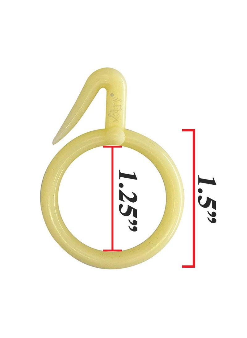 Axtry Axtry Plastic Curtain RingCurtain Hook for Windows Curtains Door Curtains Bathroom Curtains and Other Multipurpose Usage 15 Inch Round Ivory 36 Pcs  - Image 2