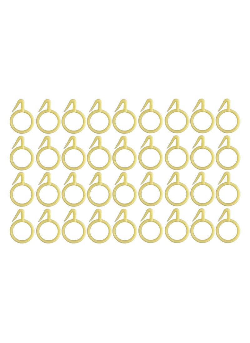 Axtry Axtry Plastic Curtain RingCurtain Hook for Windows Curtains Door Curtains Bathroom Curtains and Other Multipurpose Usage 15 Inch Round Ivory 36 Pcs  - Image 1