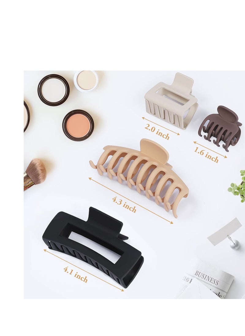 NEW LIVE - NEW LIVE Hair Clip 16 Count for Women - Hair Claws for Thin Thick Curly Hair - Large and Small Matte Banana Clips - Strong Hold Nonslip Hair Claws - Various Sizes and Styles - Image 1