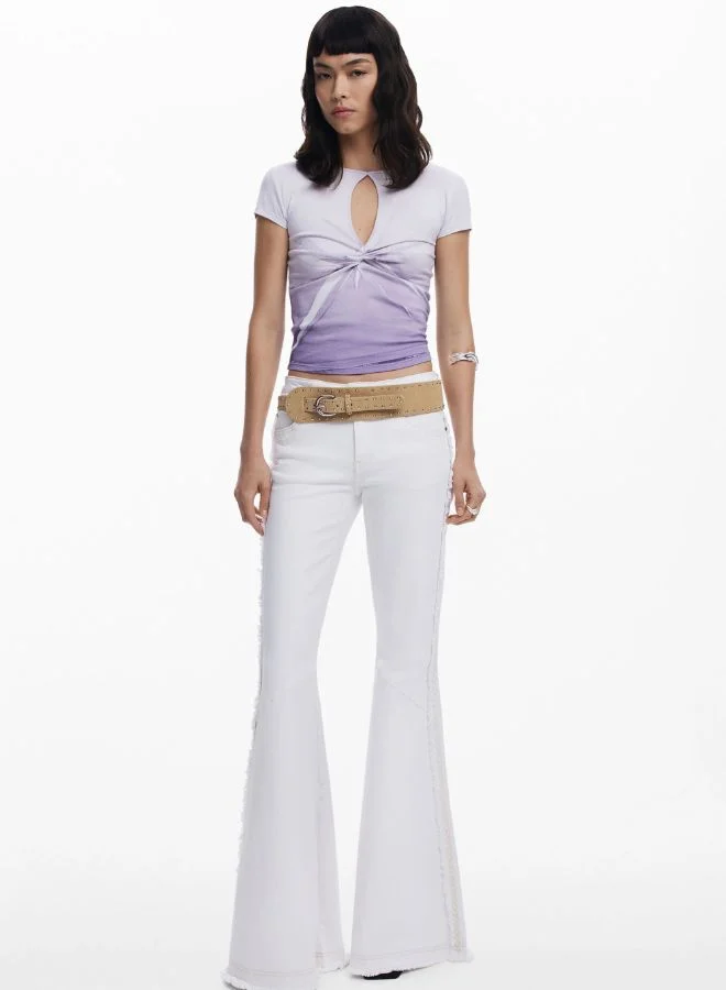 DESIGUAL SHORT-SLEEVE T-SHIRT WITH OPENING