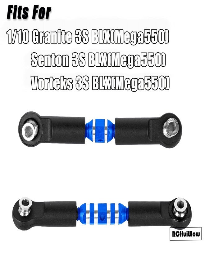 مجموعة ترقيات وصلات ضبط زاوية العجلات من RCHuiWow RC لسيارات Granite 3S BLX (Mega550) و Senton 3S BLX (Mega550) و Vorteks 3S BLX (Mega550) بمقياس 1/10، مصنوعة من سبائك معدنية، تتضمن 6 قطع من قضبان الربط القابلة للتعديل ووصلات الشد، باللون الأزرق الداكن. - Image 2