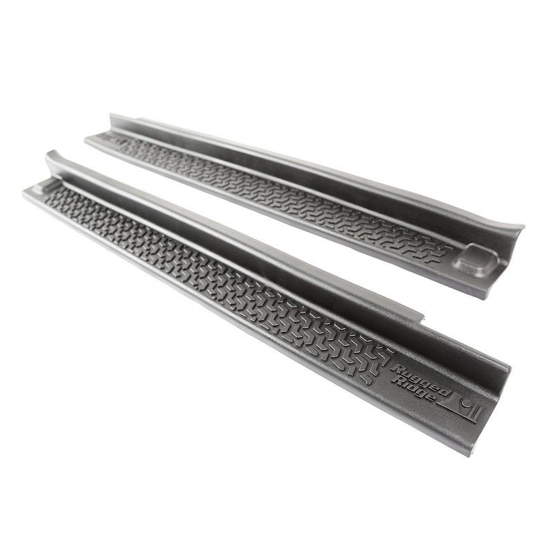 Rugged Ridge All-Terrain Entry Guards for Jeep Wrangler JKU | 4-Piece Set, No Drill | Black Thermoplastic | 11216.21 | Fits 2007-2018 Jeep Wrangler JKU 4-Door - Image 3