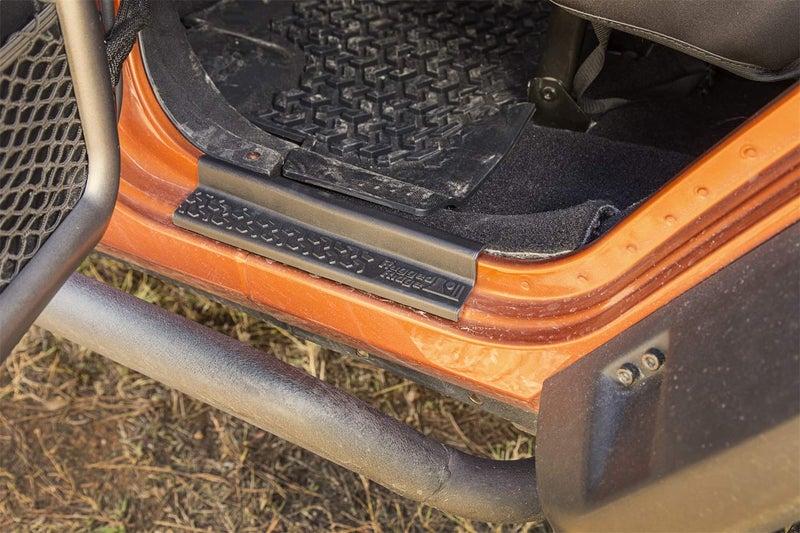 Rugged Ridge All-Terrain Entry Guards for Jeep Wrangler JKU | 4-Piece Set, No Drill | Black Thermoplastic | 11216.21 | Fits 2007-2018 Jeep Wrangler JKU 4-Door - Image 5